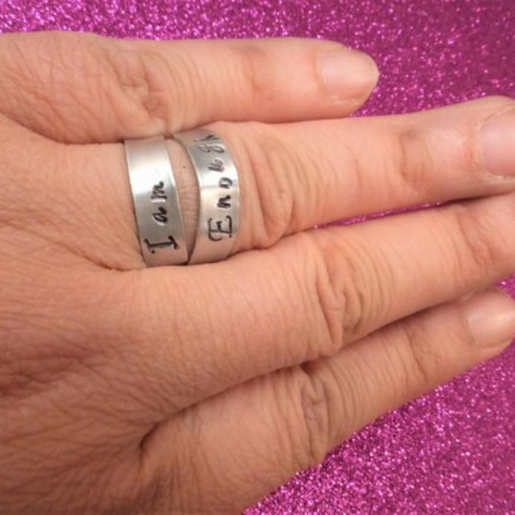 I am Enough Adjustable Wrap Ring - Inspired Quote - Picture 2 of 5